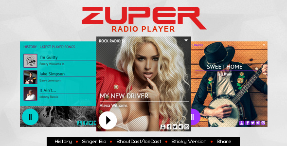Zuper - Shoutcast and Icecast Radio Player With History icon