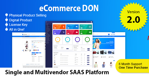 eCommerce DON - Multitenancy Multi vendor and Single vendor Online Store Platform