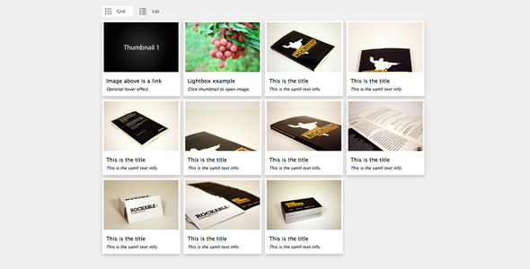 jQuery Grid and List Switch icon
