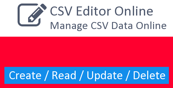 online CSV Editor - PHP CRUD icon