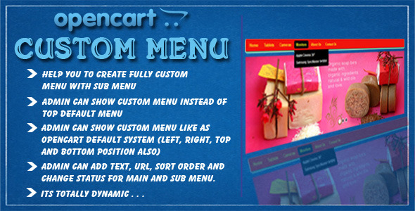 opencart custom menu icon