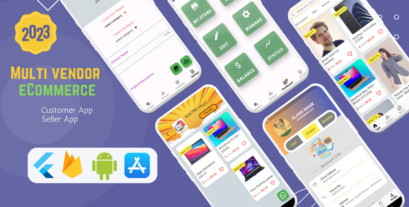 uShop v1.0 - Multi Vendor Ecommerce Mobile System | Flutter & Firebase | Android & iOS icon