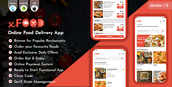 xFood - Online Food Delivery Flutter App UI Kit icon
