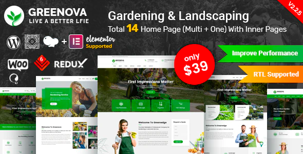 Greenova - Gardening & Landscaping WordPress Theme icon