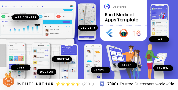 17 Template| Doctor Appointment Booking| Hospital management POS system| Medicine Delivery| Doctopro Flutter  Mobile Templates