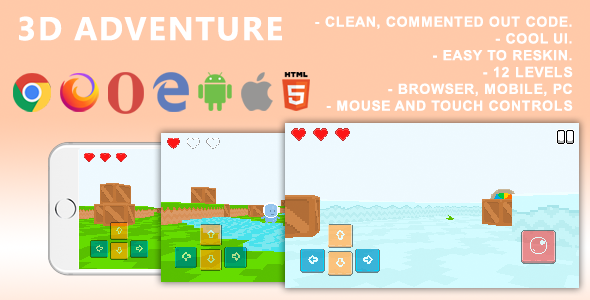 3D Adventure. Mobile, Html5 Game .c3p (Construct 3) icon