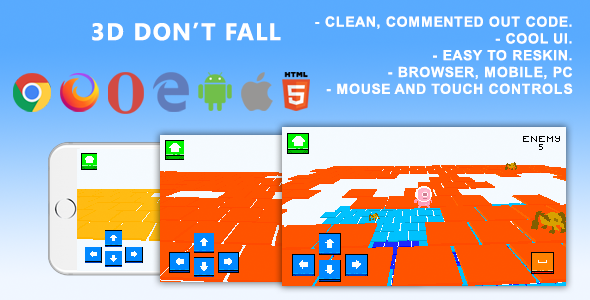 3D Don't Fall. Mobile, Html5 Game .c3p (Construct 3) icon