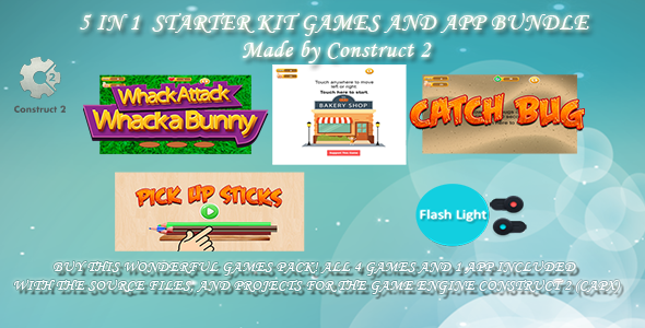 5 IN 1 STARTER KIT GAMES AND APP BUNDLE (CONSTRUCT 2 -CAPX) icon
