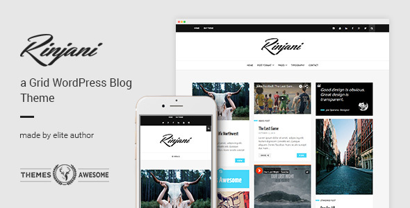 A Responsive Grid Blog Theme - Rinjani icon