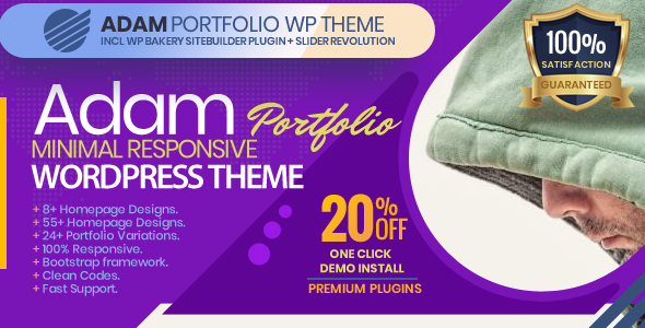 ADAM - Minimal Responsive Portfolio WordPress Theme icon