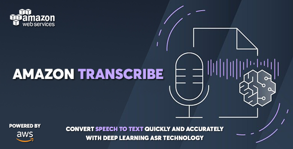 AWS Amazon Transcribe - Speech to Text Converter icon