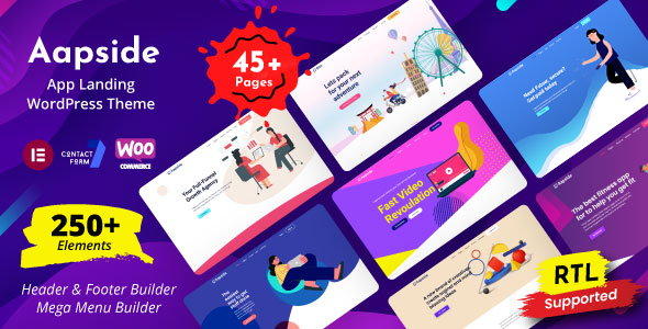 Aapside - App Landing WordPress Theme icon