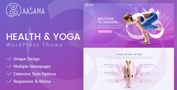 Aasana - Health and Yoga WordPress Theme icon