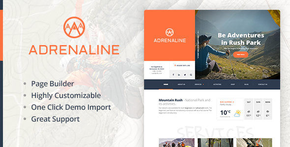 Adrenaline - Outdoor Extreme Sports WordPress Theme icon