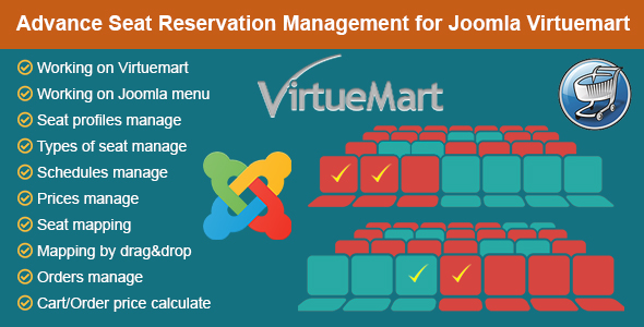 Advance Seat Reservation Management for Joomla Virtuemart
