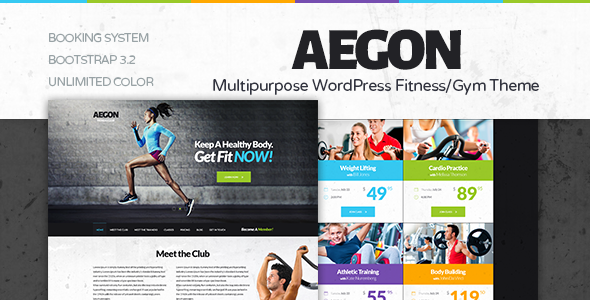 Aegon - Responsive Gym/Fitness Club WordPress Theme icon