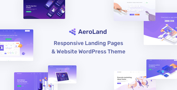 AeroLand - App Landing Software Website WordPress Theme icon
