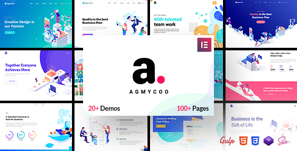 Agmycoo - Isometric Startup Creative Digital Agency WordPress Theme icon
