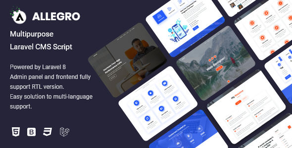 Allegro - Multipurpose Laravel CMS Script icon