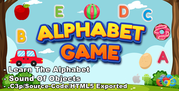 Alphabet Game for Kids - Educational Game - HTML5/Mobile (C3p) icon