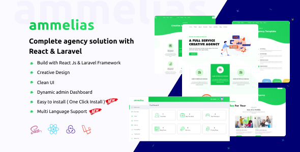 Ammelias - Laravel React Agency CMS icon