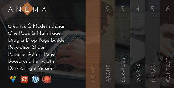 Anema | Creative OnePage & MultiPage WordPress Theme icon