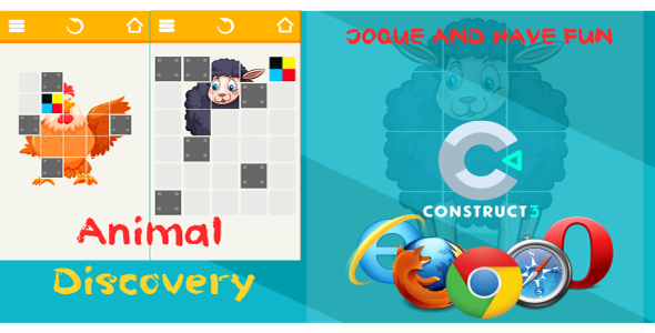 Animal Discovery HTML5 (Puzzle Game) - (includes c3p Construct 3 source code) icon