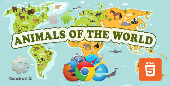Animals Of The World - Educational Game - HTML5 (.Capx) icon