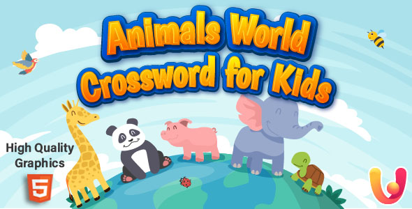 Animals World Crossword for Kids icon