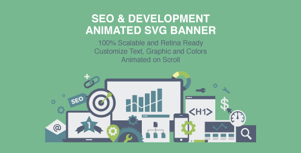 Animated SVG Banner SEO & Development icon