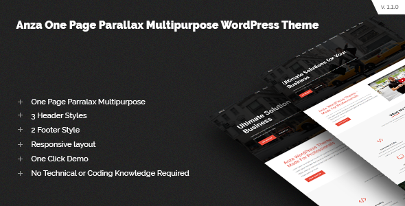 Anza One Page Parallax Multipurpose WordPress Theme icon