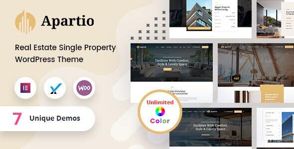 Apartio - Single Property WordPress Theme + RTL icon