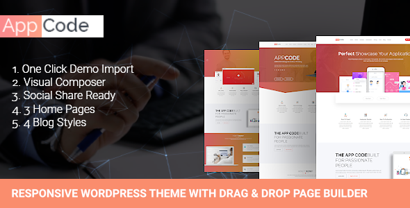 AppCode - Responsive Mobile App WordPress Theme icon