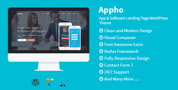 Appho - App & Software Landing Page WordPress Theme icon