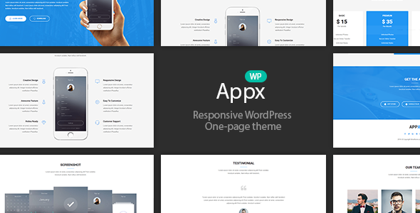 Appx – App Landing Page WordPress Theme