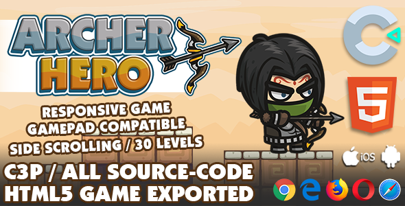 Archer Hero HTML5 Game - With Construct 3 All Source-code icon