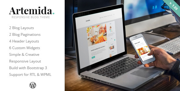 Artemida - Responsive Blog WordPress Theme icon