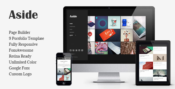 Aside - Photo Portfolio Sidebar WordPress Theme icon