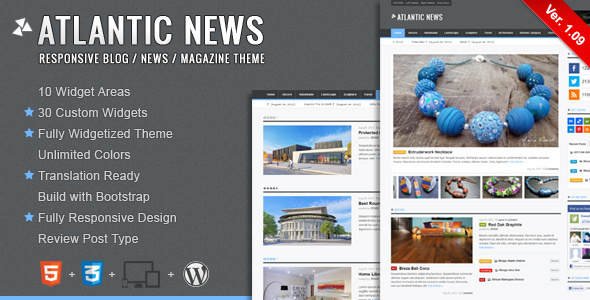 Atlantic News - Responsive WordPress Magazine Blog icon