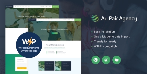 Au-Pair - Babysitting & Nanny Agency WordPress Theme icon