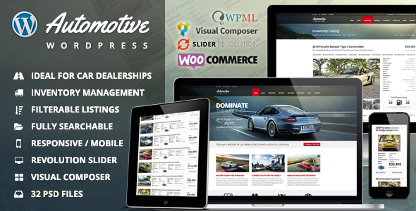 Automotive Car Dealership Business WordPress Theme icon