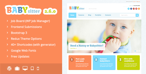 Babysitter - Job Board WordPress Theme icon