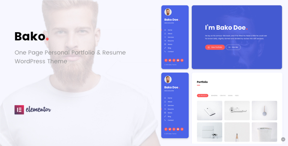 Bako - Personal Portfolio & Resume WordPress Theme icon