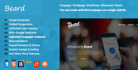 Beard - Onepage WordPress icon
