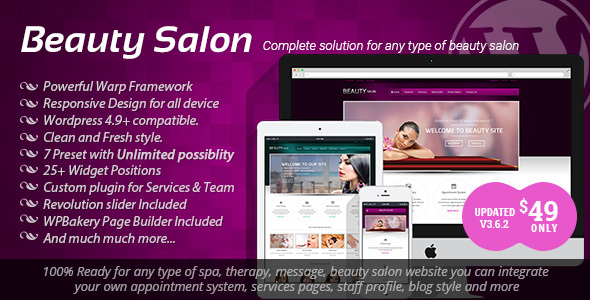 Beauty Salon - Responsive WordPress Template icon
