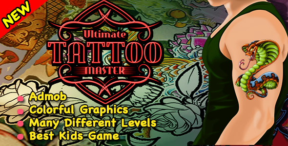 Best Tattoo Master Game For Kids + Ready For Publish + Android Studio icon