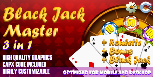 Black Jack - Master 3 in 1 (C2, C3, HTML5) Game. icon
