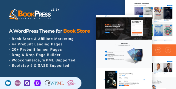 Bookpress - Bookstore WooCommerce Theme for Publisher, Writers and Authors & for Affiliate Marketing icon