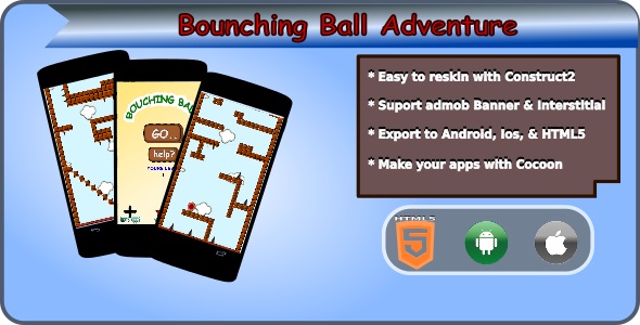 Bouncing Ball Adventure HTML5 Mobile Game + Admob icon