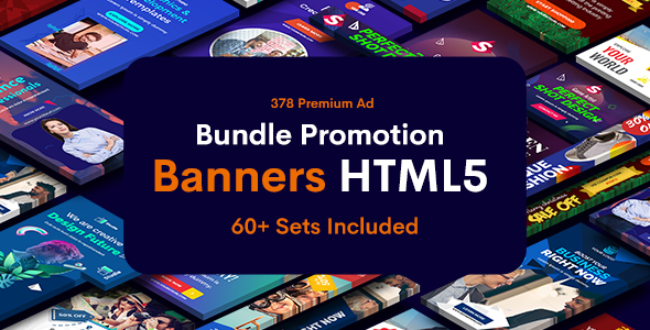 Bundle Promotion Banners HTML5 GWD & PSD - 60 Sets icon